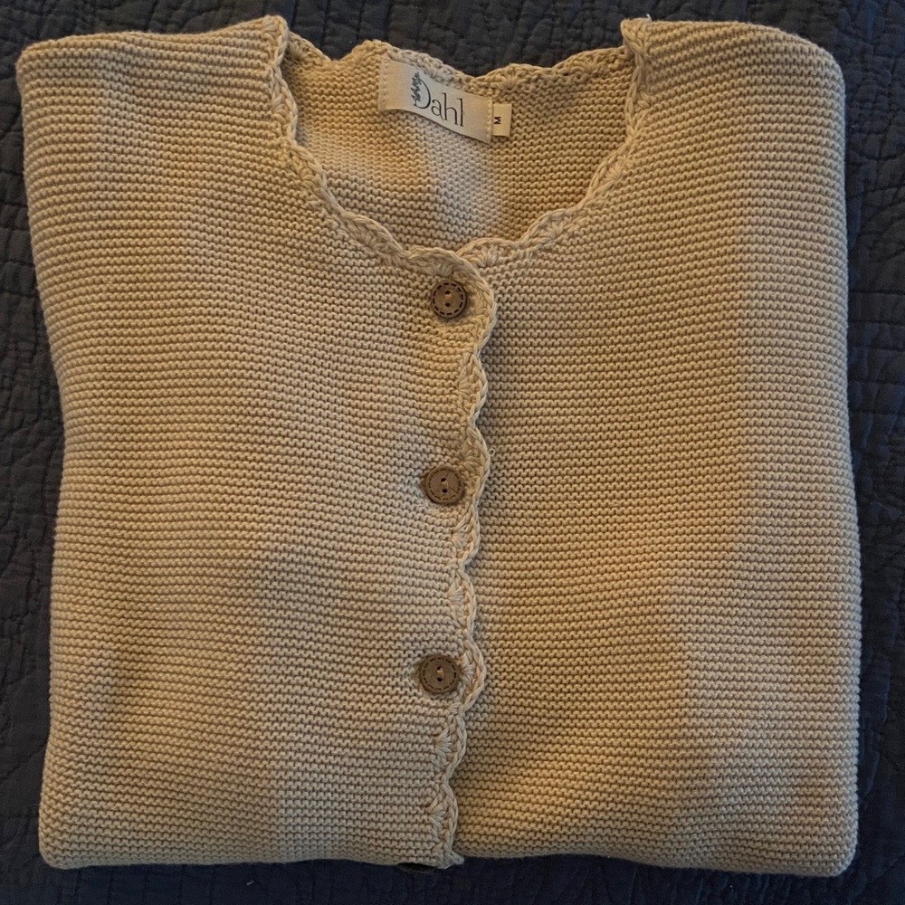 Cream Button-Up Women's Sweater